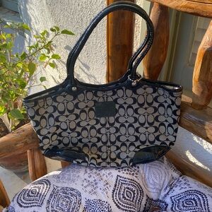 SOLD !!!  Black and tan coach bag